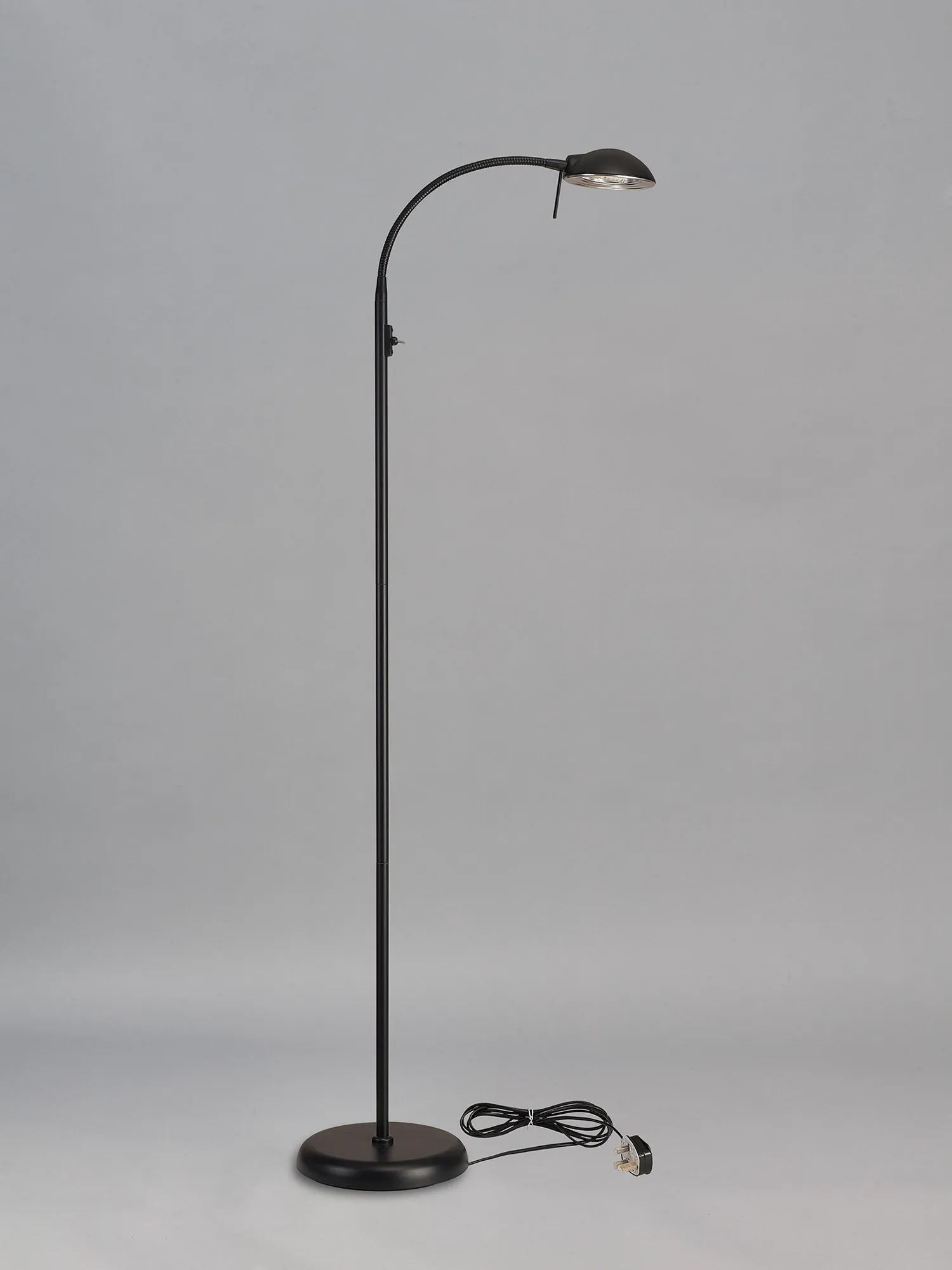 Bamberg 140cm Switched Floor Lamp 1 Light Satin Black D0795  Deco Bamberg